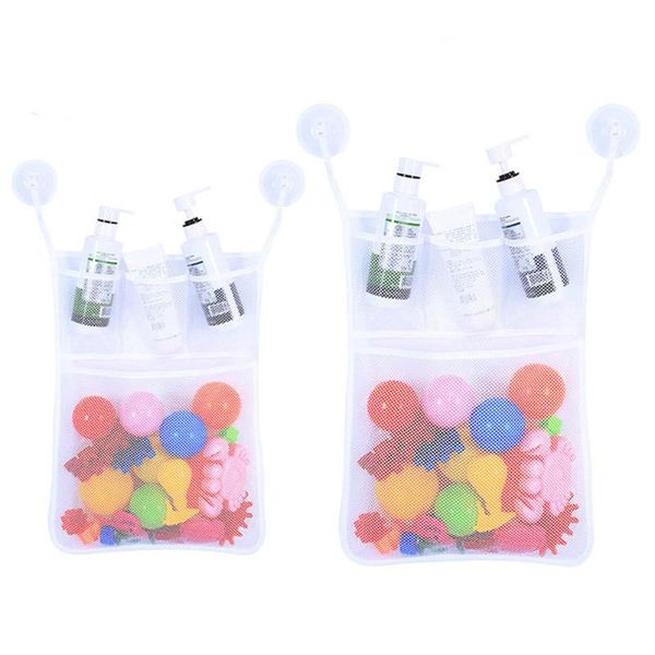 2020 Kids Baby Bath Tub Toys Storage Bag New Container Bathroom Shower Toys Organizer 45x52cm/45x35cm White#37