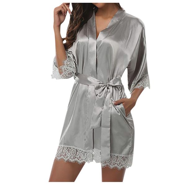 kimono robe women lace satin sleepwear half sleeve mini bathrobe pajamas suit bridesmaid bath gown with belt plus size 2xl, Black;red
kimono robe women lace satin sleepwear half sleeve mini bathrobe pajamas suit bridesmaid bath gown with belt plus size 2xl, Black;red