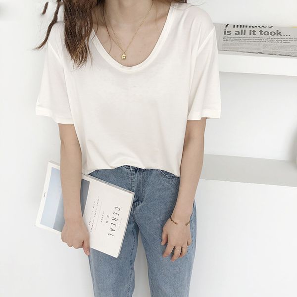 o-neck 12 colors options women t-shirt short sleeve loose cotton 2020 female basic shirt spring summer ladies tees, White
o-neck 12 colors options women t-shirt short sleeve loose cotton 2020 female basic shirt spring summer ladies tees, White