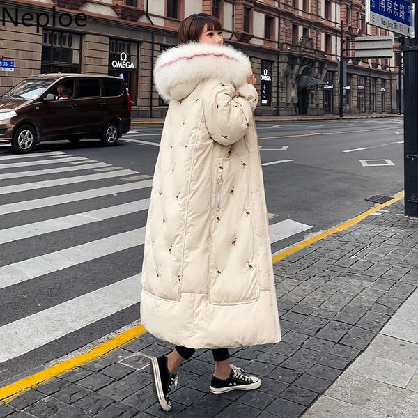 neploe 2019 bf abrigos mujer inverno thicked winter coat women temperament maxi loose slim embroidered casaco feminino 46374, Black
neploe 2019 bf abrigos mujer inverno thicked winter coat women temperament maxi loose slim embroidered casaco feminino 46374, Black
