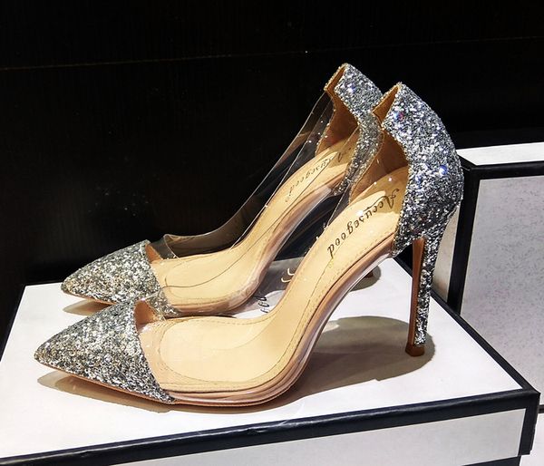 bling bling woman silver sequins pointed toe high heels pvc high heel stilettos, Black;white
bling bling woman silver sequins pointed toe high heels pvc high heel stilettos, Black;white