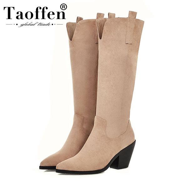 taoffen 2020 winter new knee high boots for women simple solid color thick heel shoes ins long boots women plus size 31-46, Black
taoffen 2020 winter new knee high boots for women simple solid color thick heel shoes ins long boots women plus size 31-46, Black