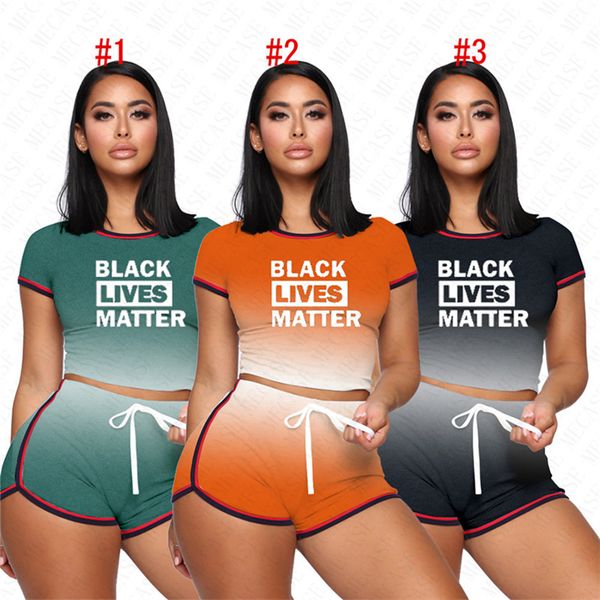 summer gradient tracksuit black lives matter print stripe women shorts sets t-shirt crop + shorts 2 piece outfits casual d62309, White
summer gradient tracksuit black lives matter print stripe women shorts sets t-shirt crop + shorts 2 piece outfits casual d62309, White