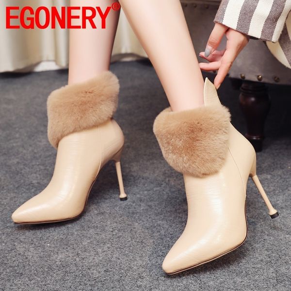 egonery winter new fashion ankle boots outside warm super high heels pointed toe zip party women shoes drop shipping size 33-40, Black
egonery winter new fashion ankle boots outside warm super high heels pointed toe zip party women shoes drop shipping size 33-40, Black