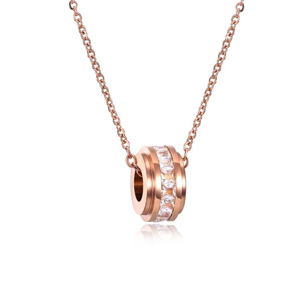 charm rose gold color round inlay cz pendants necklaces for women trendy stainless steel chain collar jewelry girlfriend gift fs24, Silver
charm rose gold color round inlay cz pendants necklaces for women trendy stainless steel chain collar jewelry girlfriend gift fs24, Silver