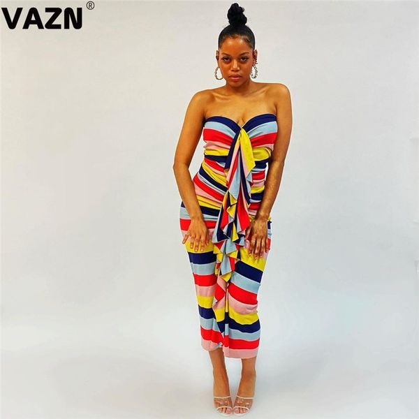 casual dresses vazn special 2021 summer aldy colors striped ankle-length dress sytrapless sheath ruffles lady beach style chic, Black;gray
casual dresses vazn special 2021 summer aldy colors striped ankle-length dress sytrapless sheath ruffles lady beach style chic, Black;gray