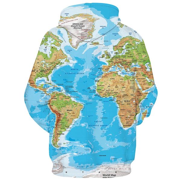 

Fashion Hoodie Mens Hoodies World Map Printed Cosplay 2018 New Fashion Tide Hot Sale Plus Size S-5xl Available for Four Seasons Wholesale