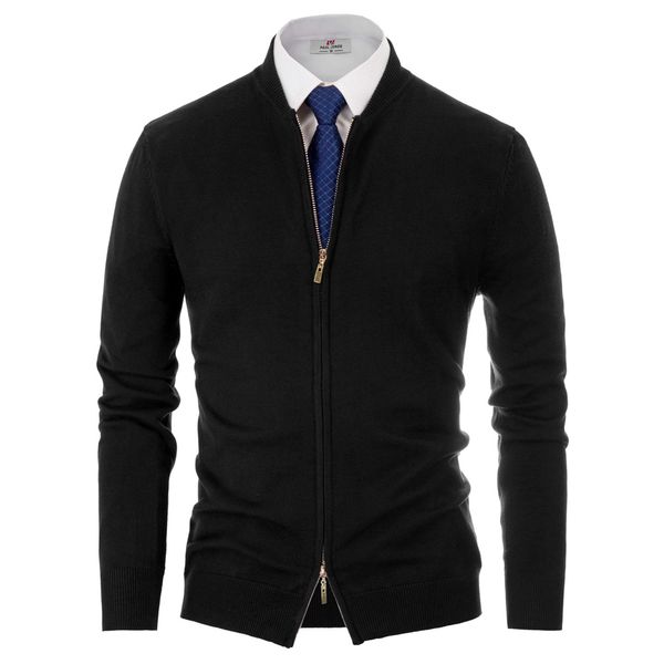 men knitting jacket fashion slim fit long sleeve stand collar autumn winter warm two-way zipper male baseball coat, Black;brown
men knitting jacket fashion slim fit long sleeve stand collar autumn winter warm two-way zipper male baseball coat, Black;brown