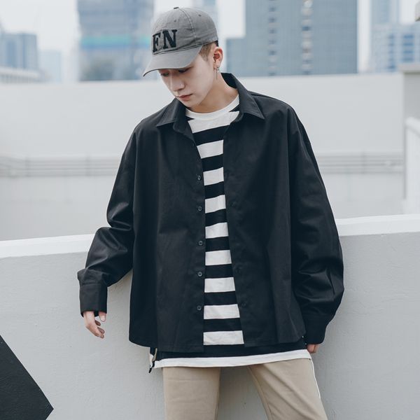 2018 men's fashion long sleeve white/black classic hawaiian brand cuff french shirt solid color loose casual clothes coats -xl
2018 men's fashion long sleeve white/black classic hawaiian brand cuff french shirt solid color loose casual clothes coats -xl