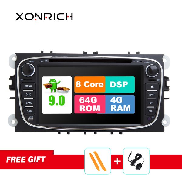 

dsp ips screen 4g 64g android 9.0 2 din car multimedia player for focus mondeo s-max c-max galaxy kuga gps stereo car dvd