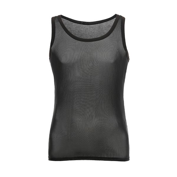 man undershirts/male mesh see through tank underwear/gay funny fishnet see inner vest, Black;brown 
man undershirts/male mesh see through tank underwear/gay funny fishnet see inner vest, Black;brown