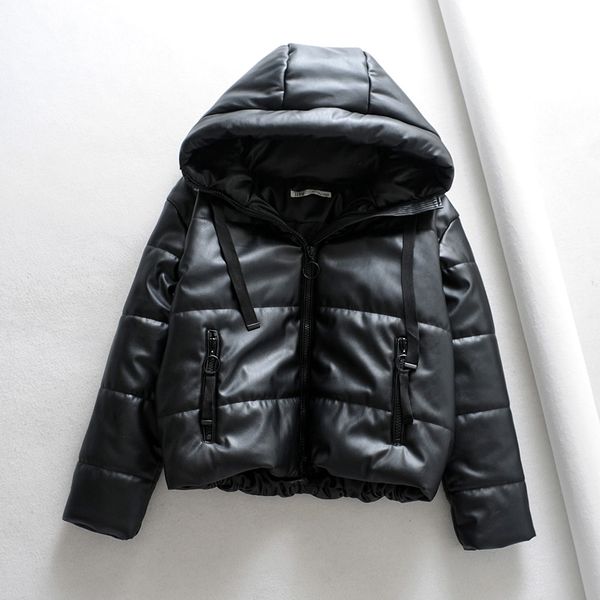omikron new fashion black pu leather parkas women fashion hooded faux leather coats women elegant zipper cotton jackets female
omikron new fashion black pu leather parkas women fashion hooded faux leather coats women elegant zipper cotton jackets female