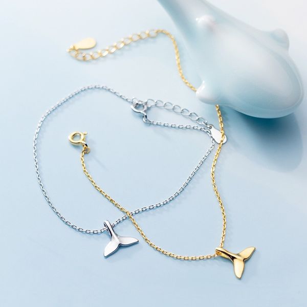 new fashion simple marine fishtail bracelet 925 sterling silver elegant chain bracelets for women girls fine jewelry, Golden;silver
new fashion simple marine fishtail bracelet 925 sterling silver elegant chain bracelets for women girls fine jewelry, Golden;silver