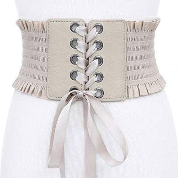 womens vintage wide elastic lace-up waist belt cinch tie adjustable leather cinch corset waistband cummerbund black, Black;brown
womens vintage wide elastic lace-up waist belt cinch tie adjustable leather cinch corset waistband cummerbund black, Black;brown