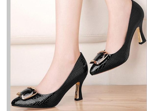 2019 women's shoes in spring and autumn with new style high heel fine heel pointed end @79, Black
2019 women's shoes in spring and autumn with new style high heel fine heel pointed end @79, Black