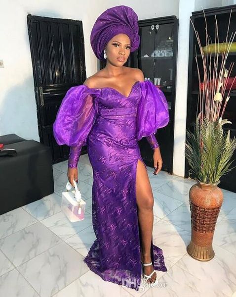 arabia purple evening dress mermaid dubai aso ebi prom gowns off the shoulder split lace custom made formal evening dresses, Black;red
arabia purple evening dress mermaid dubai aso ebi prom gowns off the shoulder split lace custom made formal evening dresses, Black;red