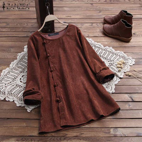 women's blouses & shirts spring women corduroy blouse 2021 zanzea long sleeve buttons shirt plus size vintage tunic solid femme loose, White
women's blouses & shirts spring women corduroy blouse 2021 zanzea long sleeve buttons shirt plus size vintage tunic solid femme loose, White