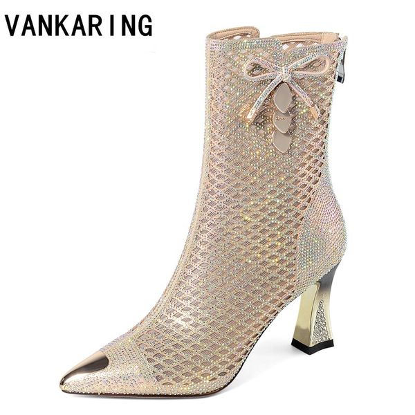 black apricot crystal mesh women's boots fashion pointed toe zip high heels women bling leather ankle boots female sandals pumps
black apricot crystal mesh women's boots fashion pointed toe zip high heels women bling leather ankle boots female sandals pumps