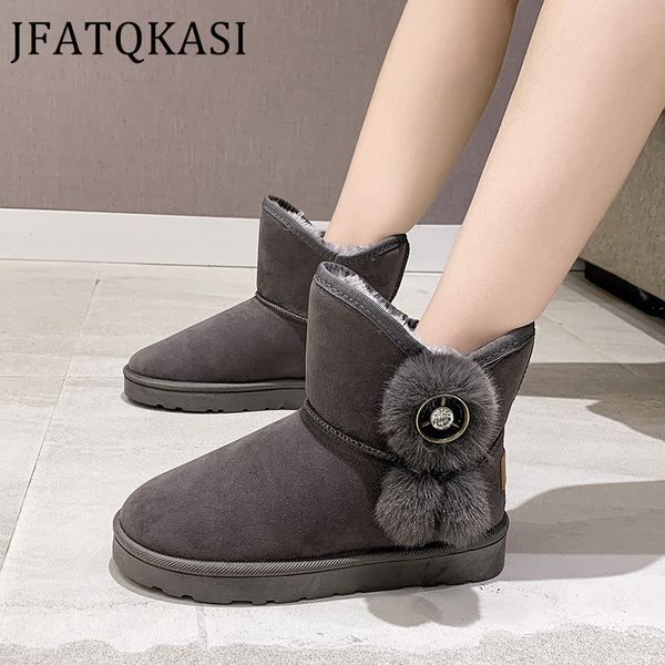 women boots winter snow shoes plush rhinestone side trim warm waterproof ankle boots fashion ladies plus velvet thicken shoes, Black
women boots winter snow shoes plush rhinestone side trim warm waterproof ankle boots fashion ladies plus velvet thicken shoes, Black
