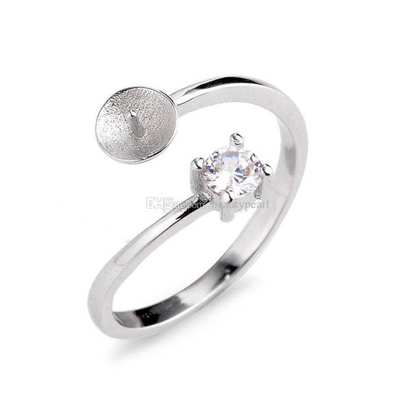 elegant classic style pearl ring mountings 925 sterling silver set prongs round cut clear white zircon 5 pieces, Slivery;crystal
elegant classic style pearl ring mountings 925 sterling silver set prongs round cut clear white zircon 5 pieces, Slivery;crystal