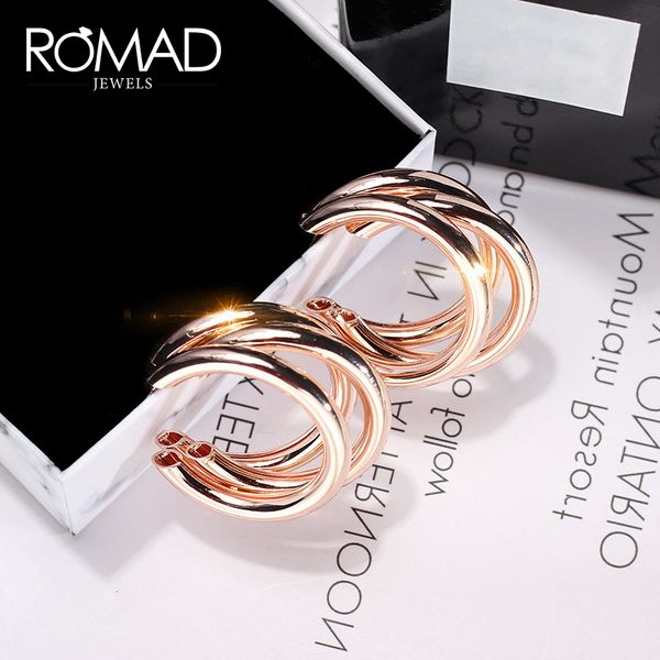 romad rose gold silver color multi hoop earrings for women simple three circle hoop earrings bohemia geometric round r4, Golden
romad rose gold silver color multi hoop earrings for women simple three circle hoop earrings bohemia geometric round r4, Golden