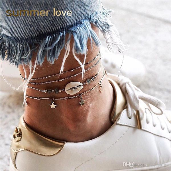 4 шт / комплект boho star natural shell камень ножной браслет женщина summer beach vintag серебряные шарики цепи ножные на ювелирные изделия, Red;blue
4 шт / комплект boho star natural shell камень ножной браслет женщина summer beach vintag серебряные шарики цепи ножные на ювелирные изделия, Red;blue