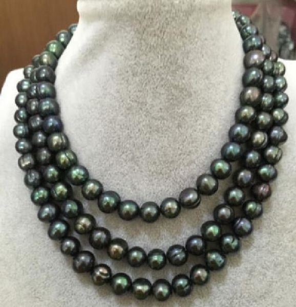 noble 11-12mm natural tahitian peacock green pearl necklace 48inch 14k gold clasp, Silver
noble 11-12mm natural tahitian peacock green pearl necklace 48inch 14k gold clasp, Silver