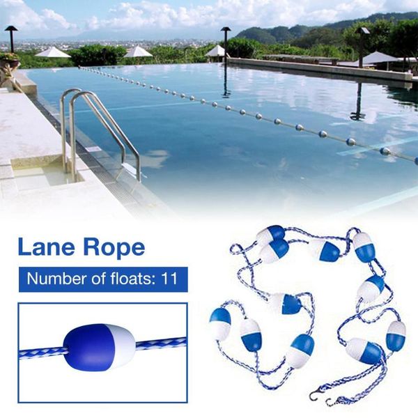 5m Pool Safety Float Lines Blue And White Divider Rope Piscina With Blue White Balls For Swimming Pool Inland Waterways Zwembad