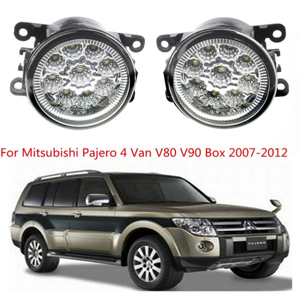 

for mitsubishi pajero 4 van v80 v90 box 2007-2012 car styling fog light high brightness led fog lights drl lamp 2pcs