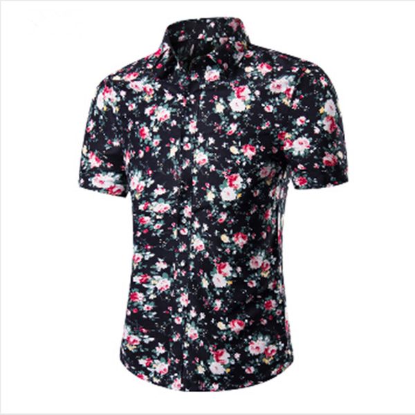 fashion mens short sleeve hawaiian shirt hc summer casual floral shirts for men asian size, White;black
fashion mens short sleeve hawaiian shirt hc summer casual floral shirts for men asian size, White;black