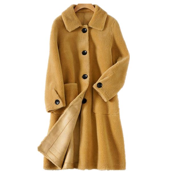 autumn and winter single breasted new grain velvet coat female fur coat long women fashion coats women supplies, Black
autumn and winter single breasted new grain velvet coat female fur coat long women fashion coats women supplies, Black