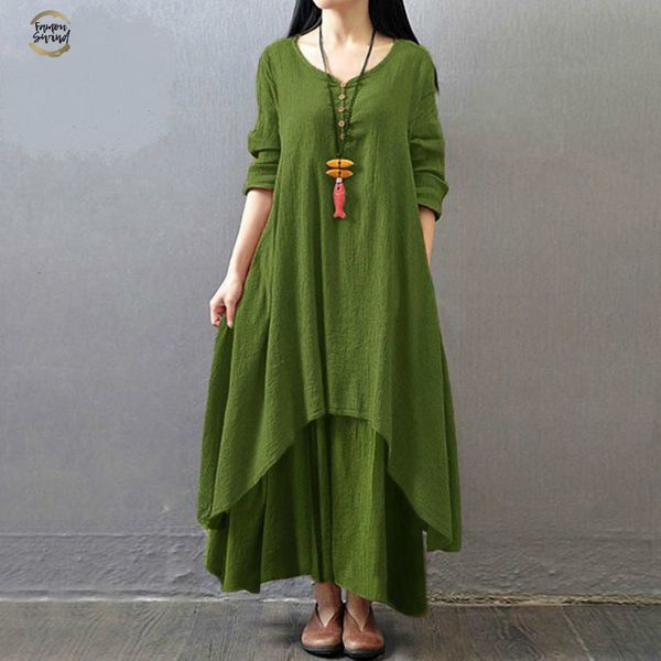 women casual loose dress solid long sleeve boho ethnic autumn long maxi dresses plus size woman clothes, Black;gray
women casual loose dress solid long sleeve boho ethnic autumn long maxi dresses plus size woman clothes, Black;gray