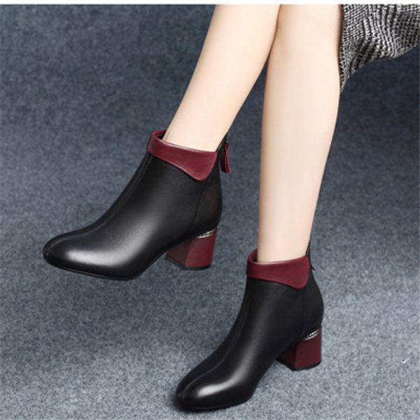 new women boots 2019 autumn high heels women ankle shoes size 35-40 winter boots fashion office leather, Black
new women boots 2019 autumn high heels women ankle shoes size 35-40 winter boots fashion office leather, Black