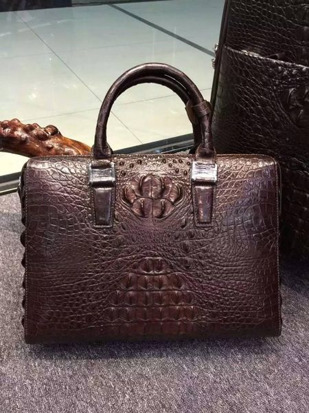 100% genuine crocodile leather skin briefcase men lapbag luxury aligator leather skin men business bag black coffee brown
100% genuine crocodile leather skin briefcase men lapbag luxury aligator leather skin men business bag black coffee brown