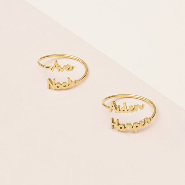 personalized adjustable double name couple rings for women stainless steel custom two names birthday jewelry men anel bague, Golden;silver
personalized adjustable double name couple rings for women stainless steel custom two names birthday jewelry men anel bague, Golden;silver