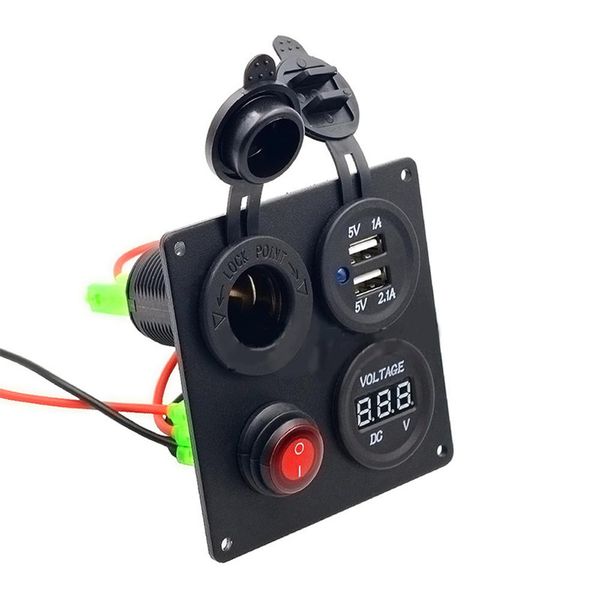 adeeing switch panel mobile phone charger vehicle mounted cigarette lighter voltmeter wear resistant professional
adeeing switch panel mobile phone charger vehicle mounted cigarette lighter voltmeter wear resistant professional