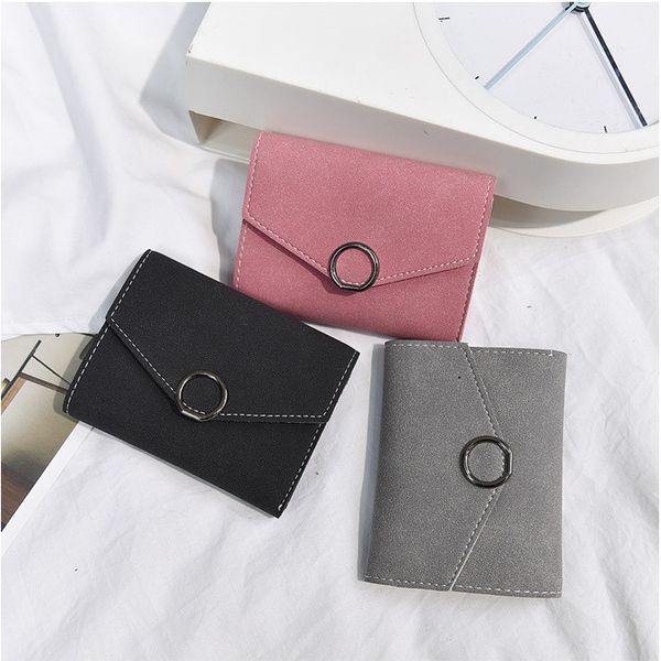 maxi new design simple fashion ladies casual matte pu leather short section three fold small wallet hand held wallet, Black
maxi new design simple fashion ladies casual matte pu leather short section three fold small wallet hand held wallet, Black
