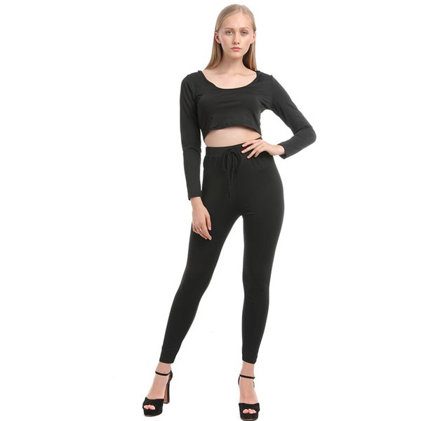 spring and autumn women's sports and leisure suit women's long-sleeved short black trousers two-piece suit, White
spring and autumn women's sports and leisure suit women's long-sleeved short black trousers two-piece suit, White