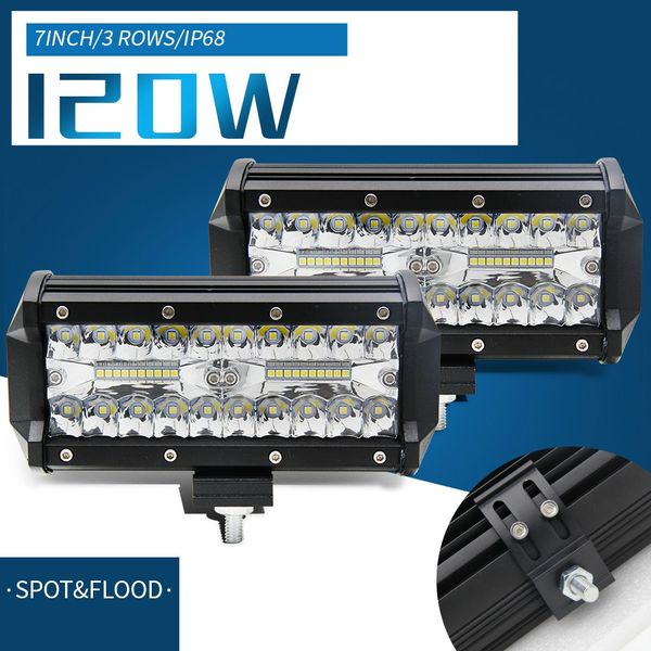 3-row led light bar 7" 120w offroad combo auto led work light 12v 24v for suv atv uaz tractor 4x4 lada niva car-styling
3-row led light bar 7" 120w offroad combo auto led work light 12v 24v for suv atv uaz tractor 4x4 lada niva car-styling