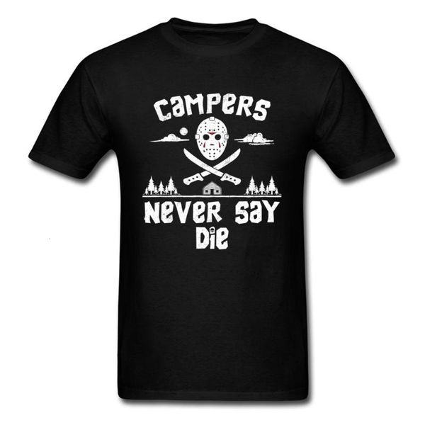 campers never say die t-shirt men friday the 13th t shirt mask tshirt black white cotton o neck clothing tees, White;black
campers never say die t-shirt men friday the 13th t shirt mask tshirt black white cotton o neck clothing tees, White;black