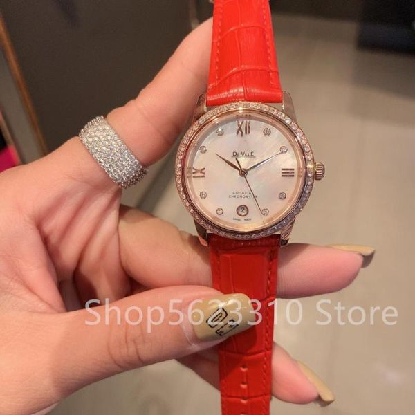 35mm business calendar watch zircon quartz wristwatch roman date clock elegant mother of pearl dial watches, Slivery;brown
35mm business calendar watch zircon quartz wristwatch roman date clock elegant mother of pearl dial watches, Slivery;brown