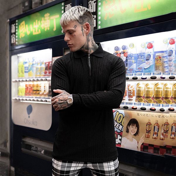 autumn fashion mens shirts sweater turn-collar slim fit knittwear men long sleeve pullovers tshirts men fitness pull homme, White;black
autumn fashion mens shirts sweater turn-collar slim fit knittwear men long sleeve pullovers tshirts men fitness pull homme, White;black