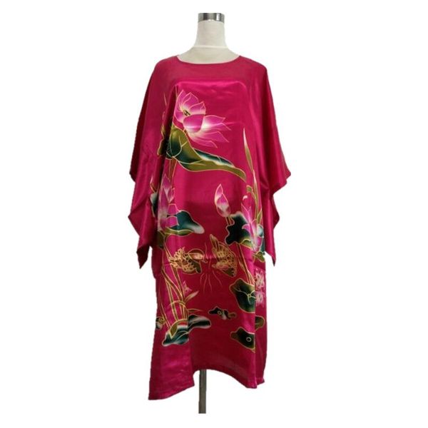 pink female faux silk bath robe gown summer lounge looose sleepwear elegant nightdress women nightgown, Black;red
pink female faux silk bath robe gown summer lounge looose sleepwear elegant nightdress women nightgown, Black;red
