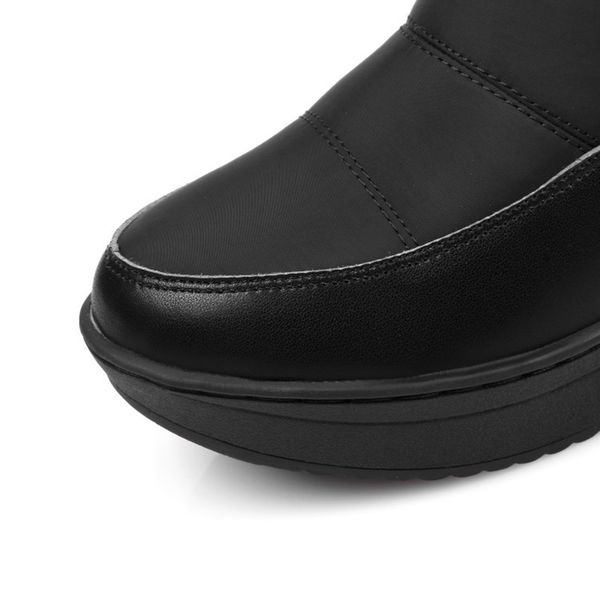 women's snow boots 2019 winter warm plush waterproof down female high boots wedges rubber sole woman winter knee-high boot shoes, Black
women's snow boots 2019 winter warm plush waterproof down female high boots wedges rubber sole woman winter knee-high boot shoes, Black