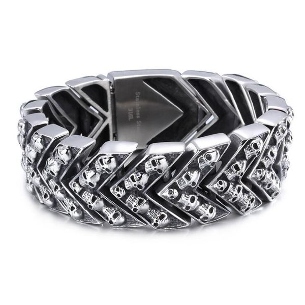 punk style skull bracelets personality fashion link bracelet bangles stainless steel jewelry, Black
punk style skull bracelets personality fashion link bracelet bangles stainless steel jewelry, Black