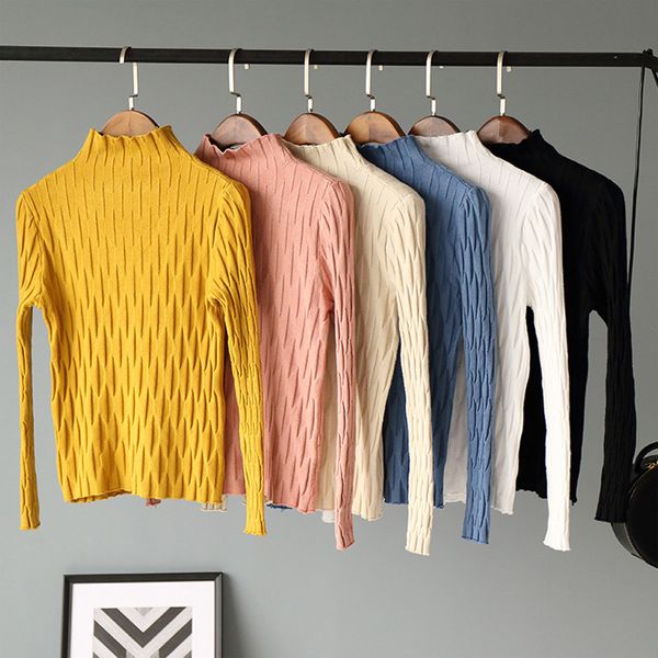 lucyever 2019 fashion elastic knit sweater women solid black turtleneck slim womens sweaters winter casual knitted jumper ladies, White;black
lucyever 2019 fashion elastic knit sweater women solid black turtleneck slim womens sweaters winter casual knitted jumper ladies, White;black