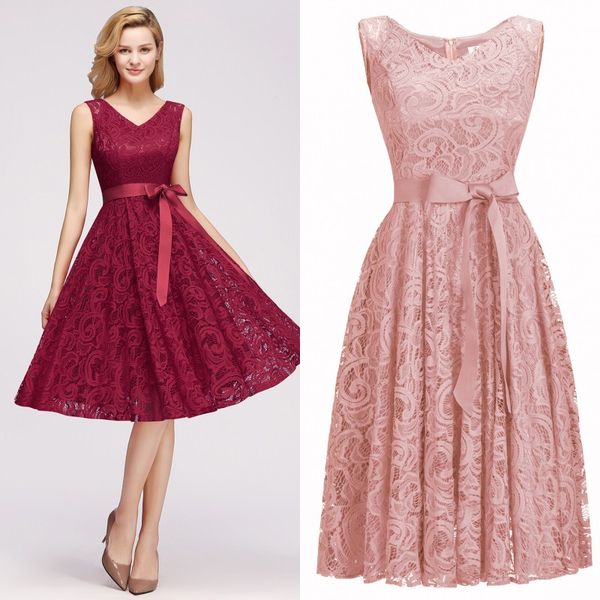 burgundy v neck lace homecoming dresses with sash knee length in stock real image short prom party wear cps1147, Blue;pink
burgundy v neck lace homecoming dresses with sash knee length in stock real image short prom party wear cps1147, Blue;pink