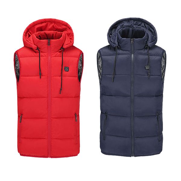 men winter usb charging heating vest youth heating warm hooded jacket washable durable cotton vest warm hooded jacket, Black
men winter usb charging heating vest youth heating warm hooded jacket washable durable cotton vest warm hooded jacket, Black