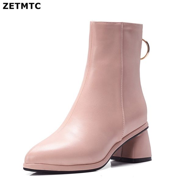 2019 new autumn women's solid color and ankle boots heel high heel zipper spring casual fashion women's shoes 32-43, Black
2019 new autumn women's solid color and ankle boots heel high heel zipper spring casual fashion women's shoes 32-43, Black