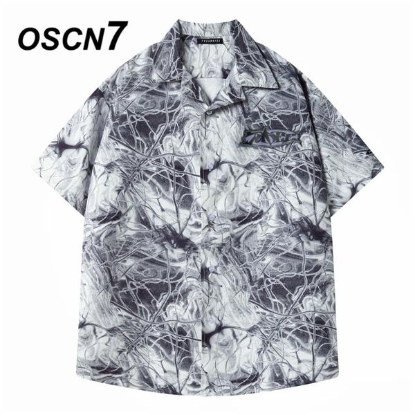 oscn7 casual printed short sleeve shirt men street 2020 hawaii beach oversize women fashion harujuku shirts for men w05, White;black
oscn7 casual printed short sleeve shirt men street 2020 hawaii beach oversize women fashion harujuku shirts for men w05, White;black
